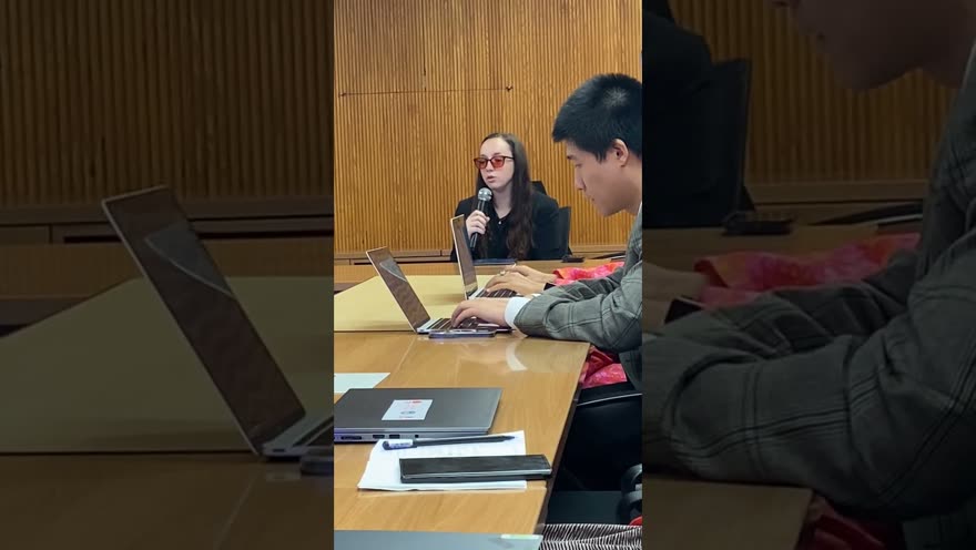 Juliette Gudknecht on a United Nations panel about the right to higher education for students with disabilities